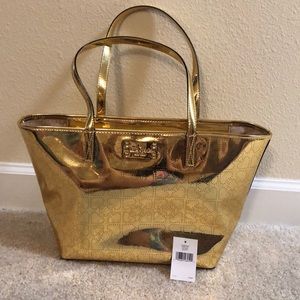 Kate spade Small harmony metro gold tote bag